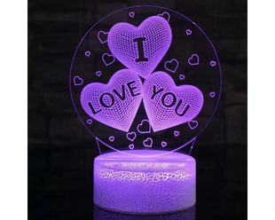 3D Нічник серця I love you GrantoptPof-7952 фото