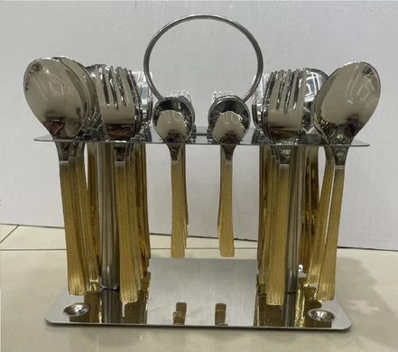 Набір столових приладів CUTLERY SET CD-01 (Ложки, вилки) (12 персон/36 предм.) (Хром (чистий) + (рифлення)) MeladPof-16555 фото