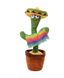 Интерактивный плюшевый танцующий кактус повторюшка Funny Toys Dancing Light Cactus DC5 с разноцветной подсветкой, поющий песни, аккумуляторный USB jump-123456 фото 5