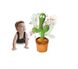 Інтерактивний плюшевий танцюючий кактус повторюшка Funny Toys Dancing Light Cactus DC5 з різнобарвним підсвічуванням, співаючий пісні, акумуляторний USB jump-123456 фото 3