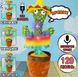 Интерактивный плюшевый танцующий кактус повторюшка Funny Toys Dancing Light Cactus DC5 с разноцветной подсветкой, поющий песни, аккумуляторный USB jump-123456 фото 6
