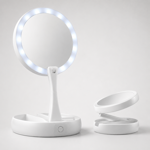 Зеркало косметическое настольное с LED подсветкой EUROmaX-9701 фото