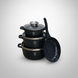 Набор кастрюль TopKitchen (Черный, красный) TK00076 TopkitchenPof-TK00076 фото 1