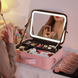 Дорожня косметичка-валіза з дзеркалом pink Yakaa-M16152/1 фото 1
