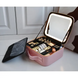 Дорожная косметичка-чемодан с зеркалом pink Yakaa-M16152/1 фото 3