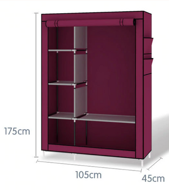 Большой Складной тканевый шкаф 6 отделений HCX Storage Wardrobe 548733 фото