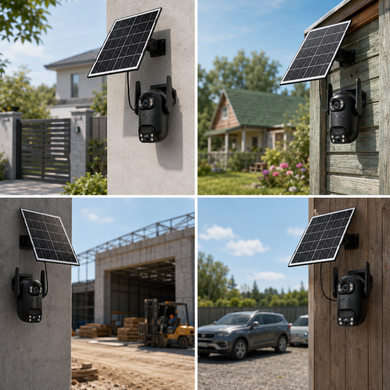 Камера видеонаблюдения с солнечной панелью AND VQ05-4G solar camepa app380 / Камера уличная 6.0 Мп OptDropPof-2054588 фото