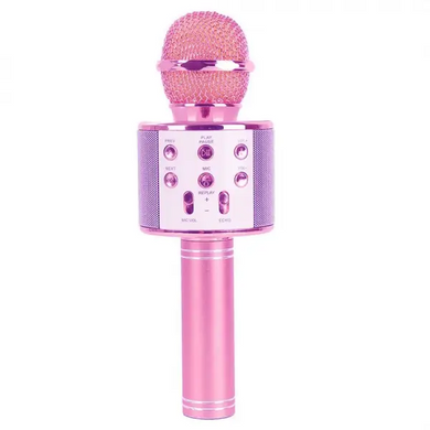 Беспроводной микрофон для караоке Wster WS-858 Розовый YAAk-sp20030822/4 фото
