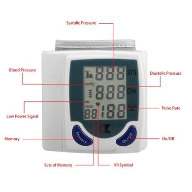 Цифровой автоматический тонометр Blood Pressure Monitor для измерения АД и пульса Vener-V-622H фото