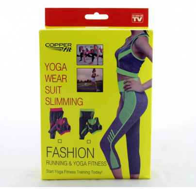 Костюм для Йоги и Фитнеса Yoga Sets топ и лосины Green/Gray One Size spar-4367 фото