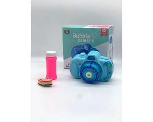 Генератор мыльных пузырей Фотоаппарат Bubble Camera (pink and blue) на батарейках GrantoptPof-7161 фото