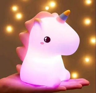 Детский силиконовый ночник светильник лампа единорог RGB LOSSO Unicorn OptDropPof-MA--72\21 фото