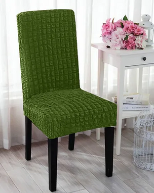 Комплект чехлов на стуле без оборки 6 штук (зеленый) YAAk-KS0603 фото