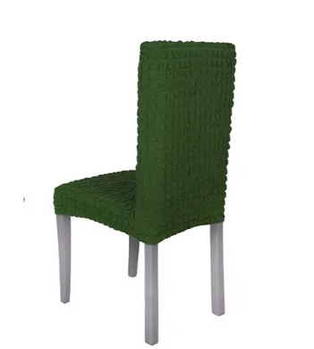 Комплект чохлів на стільці без оборки 6 штук (зелений) YAAk-KS0603 фото