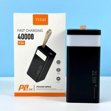 Повербанк TUGII Y54 40000 mAh 22.5W с быстрой зарядкой, Power Bank с LED-фонариком и цифровым дисплеем RainbergPof-TUGIL-Y54 PD 22.5W фото