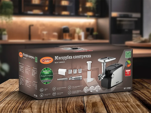 Мясорубка электрическая 4200Вт колбаса кеббе насадки BITEK BT-3700 EuromaxPof-BT-3700 фото