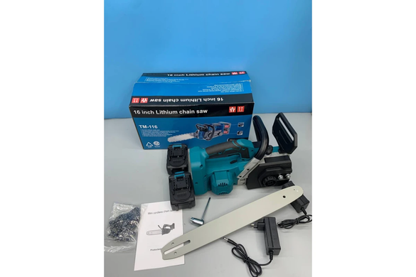 Акумуляторна ланцюгова пилка 16 inch Electric SAW TM-116 BLUE PrinsPersii- 7295 фото