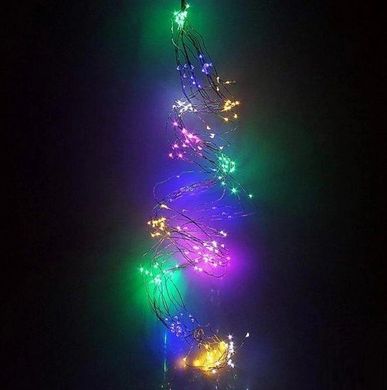 Світлодіодна гірлянда Кінський хвіст-пучок NikoLa 3м та 510LED (17 ліній по 30 LED) світло ламп-Мікс RGB з БП, 8 режимів, від мережі 220В Gerl-65748390 фото
