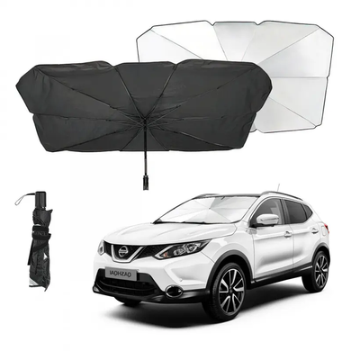 Автомобільна парасолька на лобове скло Car Umbrellas чорний umbrella-1 фото