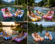 Надувной водный гамак, плот / Матрас для плавания Pool Loungers / Гамак для плавания с надувными камерами OptDropPof-KARMA554 фото 1