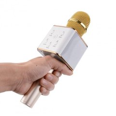 Беспроводной микрофон Q7 Bluetooth Wireless Wster WS-858 Microphone портативный караоке микрофон с динамиком и чехлом, ассорти