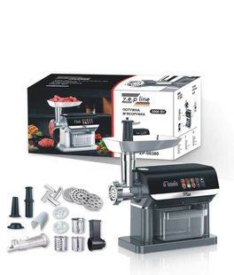Мясорубка Zepline ZP-00380 3000 Вт с сенсорным управлением, соковыжималкой, шинковкой, насадками для колбасы кеббе и фарша ZeplinePof-00380 фото