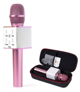 Беспроводной микрофон Q7 Bluetooth Wireless Wster WS-858 Microphone портативный караоке микрофон с динамиком и чехлом 20000004 фото