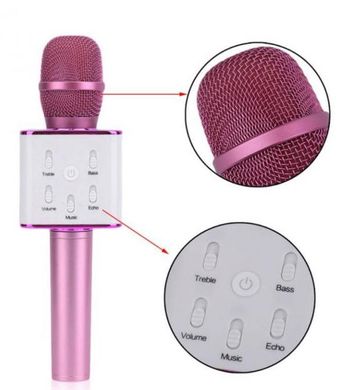 Беспроводной микрофон Q7 Bluetooth Wireless Wster WS-858 Microphone портативный караоке микрофон с динамиком и чехлом 20000004 фото