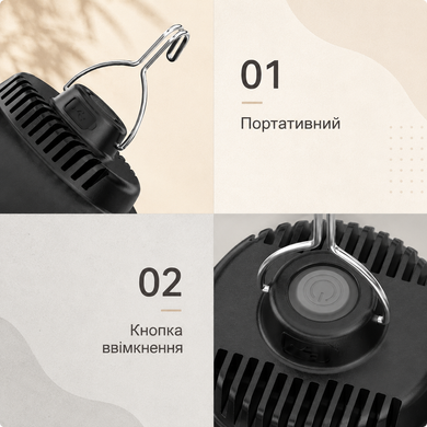 Лампа-ліхтар підвісний SSP-09/LY11A / Світлодіодний ліхтар для кемпінгу / LED підвісний світильник на гачку із зарядкою від USB OptDropPof-M17829 фото