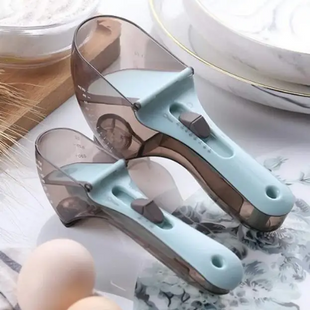 Регулируемые пластиковые мерные ложки 2 штуки Adjustable measuring spoon yakaa-mu8873567 фото