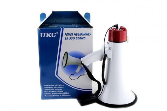 Ручний мегафон рупор гучномовець UKC Megaphone ER 55 12v spar-5076 фото