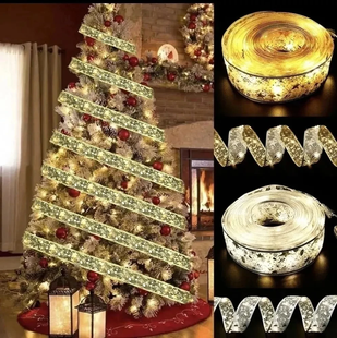 Светодиодная елочная гирлянда в виде ленты 50 Led 5 метров Christmas Decoration Matrix7kmPof-MA419Multi фото