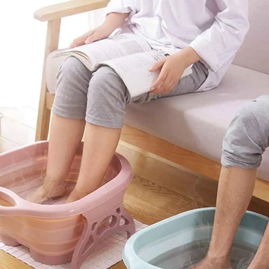 Складна ванночка для ног с массажером Серая yak-10 фото