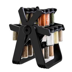 Карусель для специй 18 баночек на крутой подставке на 360&deg; Spice Rack Черный Matrix7kmPof-00008862 фото