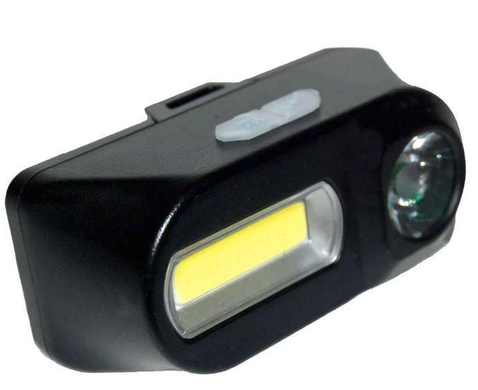 Налобний ліхтар акумуляторний Bailong BL-1804 XPE+COB 3 режими роботи датчик руху Чорний power-21 фото