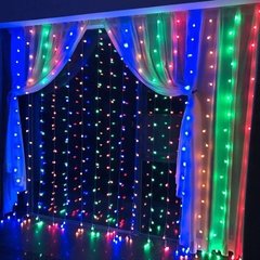 Гирлянда штора 3 на 2 метра  разноцветная 192 LED