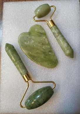 Массажный набор из натурального камня JADE ROLLER SET(anti-aging) Matrix7kmPof-00007290 фото