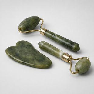 Массажный набор из натурального камня JADE ROLLER SET(anti-aging) Matrix7kmPof-00007290 фото
