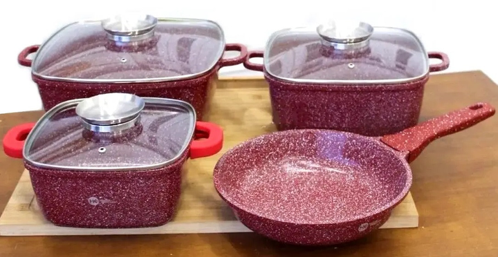 Набор посуды Bellmax Cookware Set BM-132 RED GrantoptPof-8251 фото