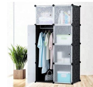 Шафа органайзер Storage Cube Cabinet МР 28-51 пластикова Чорний DEtopik-Mp-28-51 фото