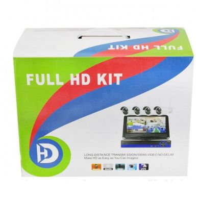 Комплект беспроводных камер видеонаблюдения DVR KIT CAD Full HD UKC 8004/6673 Wi-Fi набор на 4 камеры Vener-WIFI-4ch фото