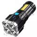 Світлодіодний ручний акумуляторний ліхтар L S03 переносний LED+COB кишеньковий ліхтар USB ЮСБ 5555 фото 4