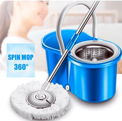 Ведро со шваброй и отжимом Spin Mop 360 с насадкой из микрофибры