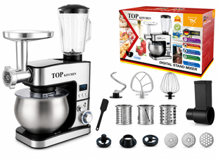 Кухонный комбайн 4 в 1 Top Kitchen Tk00277 / Тистомис, мясорубка, блендер, овощерезка / Комбайн для кухни 4500вт OptDropPof-Tk00277 фото
