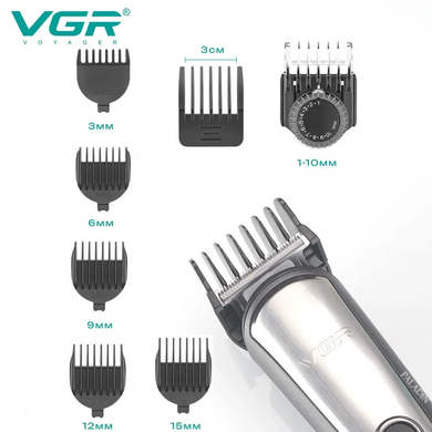 Машинка для стрижки волос аккумуляторная подзарядка USB VGR V-105 DomtePof-AD V-105 фото