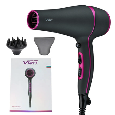Мощный фен для укладки и сушки волос с диффузором VGR V-402 EUROmaX-7021 фото