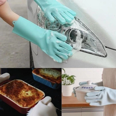 Рукавички для миття посуду з щіткою KITCHEN GLOVES Matrix7kmPof-00005741 фото