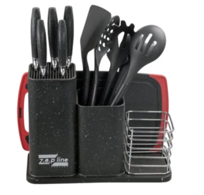 Набір кухонних ножів та приладдя Zepline ZP-045 на підставці HG- ZP-045 фото