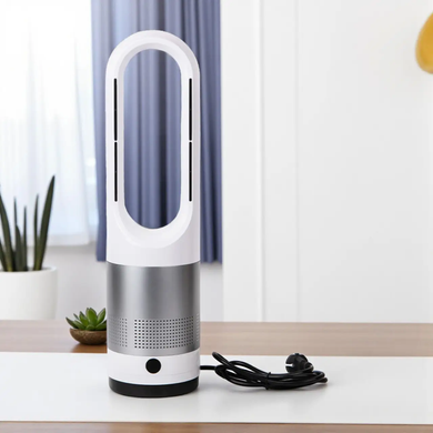 Мобільний безлопатевий вентилятор Germatic LED 1200W / Кондиціонер підлоговий 2в1 з обігрівом та охолодженням AM-018JR сенсор, пульт ДК, автоповорот 8 OptDropPof-M17380 фото