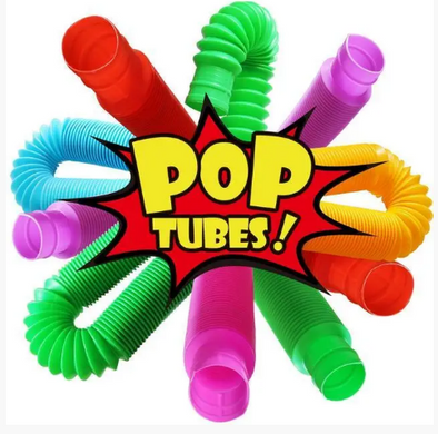 Fidget Pop Tube Пластиковые эластичные трубы набор 12 шт в Ручные антистрессовые сенсорные игрушки М Vener-TV-29M фото